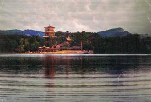 Golden hill in Zhenjiang, at east side of Gold luck lake - China